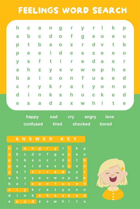 Feelings Word Search Worksheet Educational Worksheet For Preschool