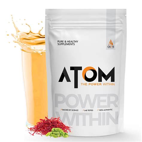 As It Is Atom Whey Protein With Enzymeblend 1 Kg 2 2 Lb Kesar Elaichi Nutrabay™