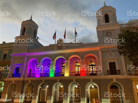 Porto Rico San Juan Plaza De Armas City Hall Stock Photo Download