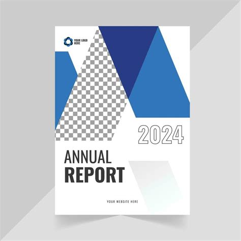 Modern Annual Report Cover Page Design Templates With Blue Color