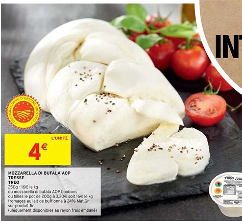 Offre Mozzarella Di Bufala Aop Tresse Treo Chez Intermarche Express