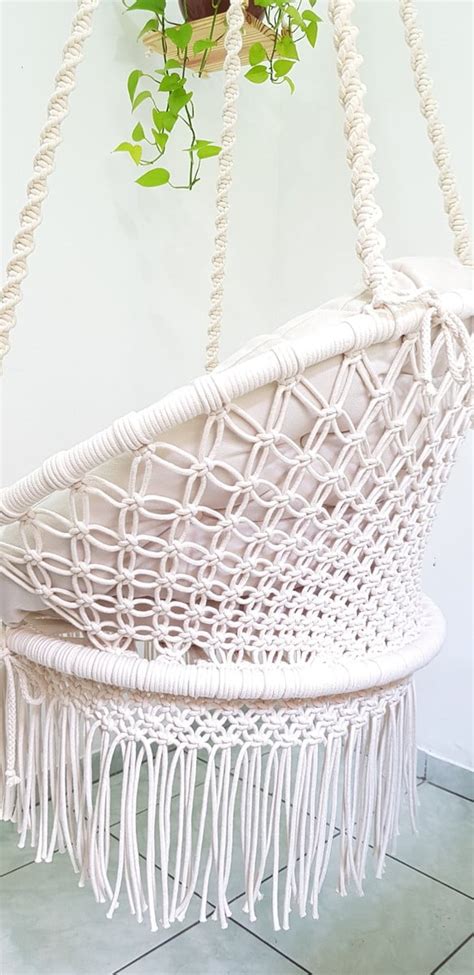 Cadeira Suspensa Em Macrame Elo Produtos Especiais