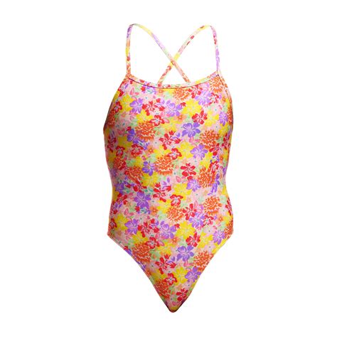 Funkita Summer Garden Ladies Eco Tie Me Tight One Piece Aqua Swim