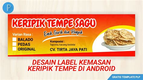 Stiker Label Logo Keripik Singkong Poster Keripik Pisang Sederhana