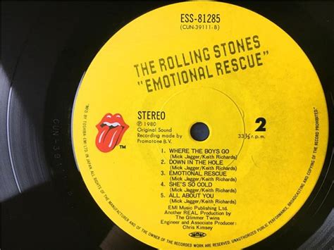 黑膠唱片the Rolling Stones Emotional Rescue 滾石樂隊 J版黑膠lp Yahoo奇摩拍賣