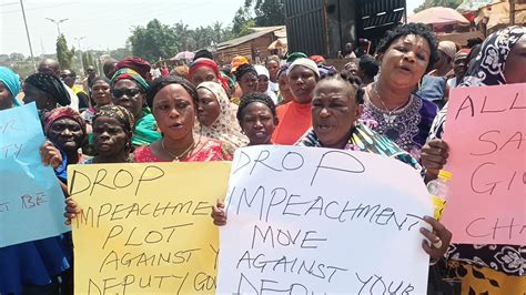 Edo 2024 Kinsmen Protest Assembly’s Move To Impeach Shaibu