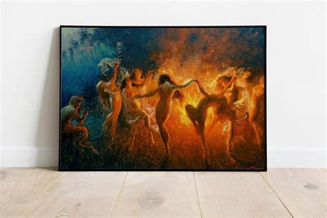 Fire Dance By Joseph Tomanek Dancing Witches Wall Art Witchy Art