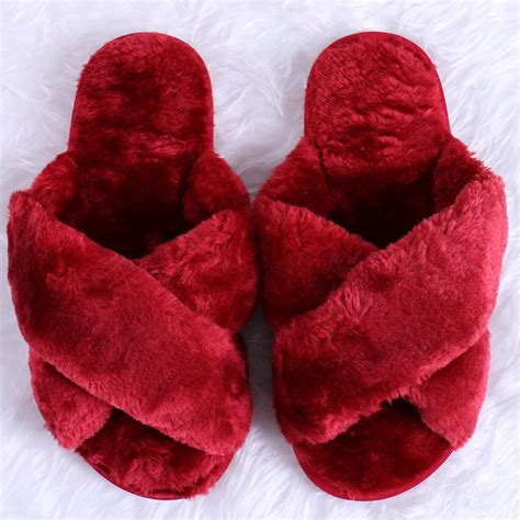 Personalized Fluffy Slipper Multiple Color Choices Your Name Etsy