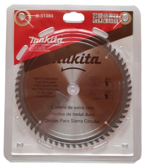 Disco De Sierra Para Madera Makita D 51384 235mm X 25 4mm X 60D Para