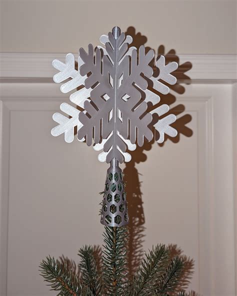 Snowflake Tree Topperdecoration By Firetech Download Free Stl Model