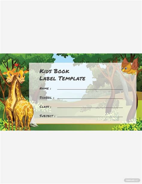 Kids Book Label Template In Word Photoshop Download