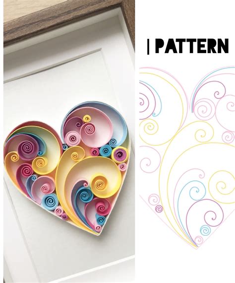 Quilling Heart Printable Pattern For Quilling Diy Temp Inspire Uplift