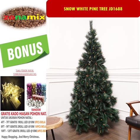 Jual Pohon Natal 360cm 3 6meter Snow White Pine Tree JD1688 12feet