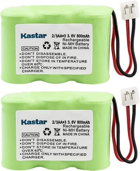 Amazon Kastar 2 Pack 2 3aa 3 6 V 800 mAh EH ni mh充電式バッテリーfor AT