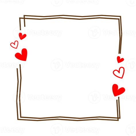 Doodle Love Frame Design 18795128 PNG