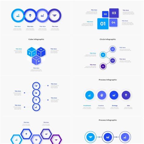 蓝色圆形结构图并列关系信息图表ppt元素素材infographic Blue Ppt元素 【ovo图库】