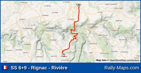 Ss Rignac Rivi Re Stage Map Rallye Du Rouergue Aveyron