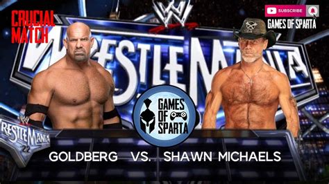 Goldberg Vs Shawn Michaels Wwe2k23 Crucial Match Youtube