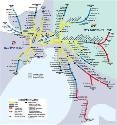 Old Melbourne Rail Maps - SIEMENS TRAIN'S GALLERY