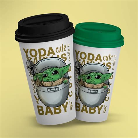 Copo Bucks Baby Yoda The Mandalorian Shopee Brasil