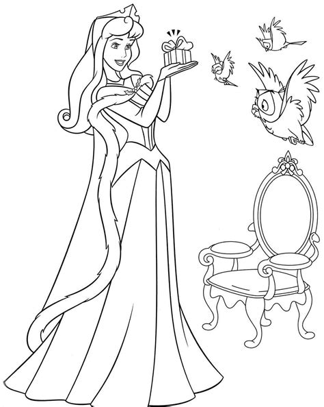 Princess Aurora Coloring Pages For Kids Clip Art Library