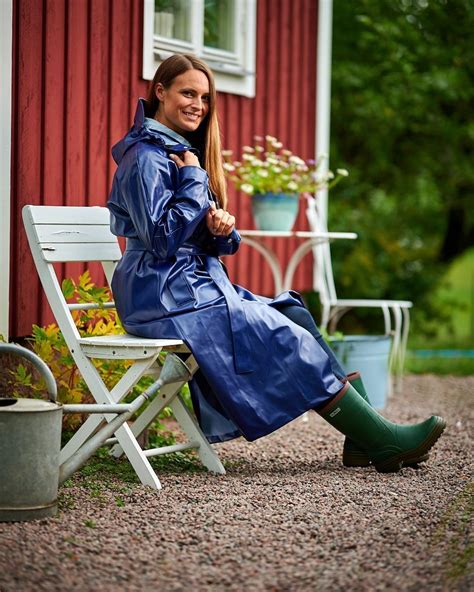 Rainwear From Sweden On Instagram Ronja Relaxing In Her True Blue