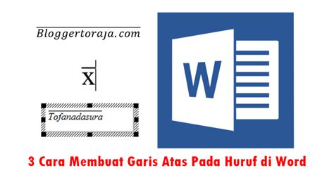 Tutorial Cara Membuat X Bar Di Microsoft Word Off