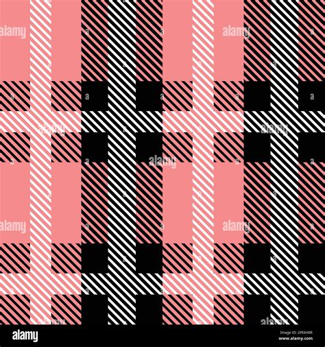 Pink and black Scotland textile seamless pattern. Fabric texture check ...