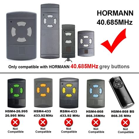 Hormann Garage Door Remote Control HS2 HSE2 HS4 HS4 HSM4 40 685MHz