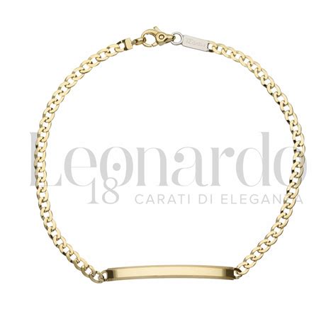 Bracciali Bracciale Con Targa Da Uomo In Oro 18 Carati Modello