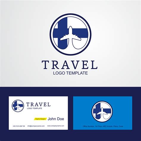 Travel Finland Creative Circle flag Logo and Business card design ...