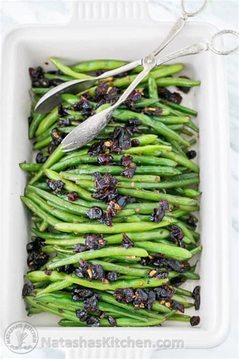 Green Beans Recipe Green Beans With Cranberries Natashas Kitchen