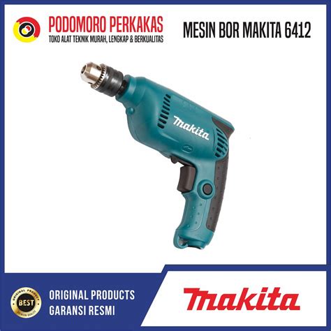 Jual Makita Mesin Bor Tangan Listrik Kayu Besi 6412 Bolak Balik