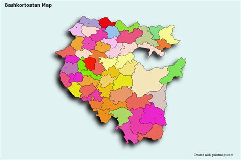 Create Custom Bashkortostan Map Chart with Online, Free Map Maker.