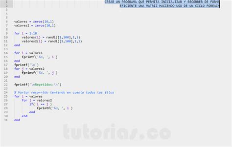 Arrays Matlab Comparacion De Vectores Con Foreach Tutorias Co