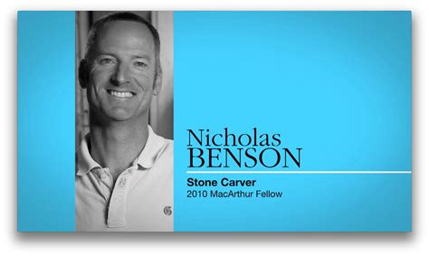 Nicholas Benson, Stone Carver | MacArthur Fellows Program | PBS ...