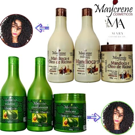 Kit óleo de abacate Kit mandioca maycrene 500 ml Shopee Brasil