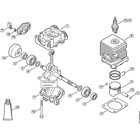 Crankcase Cylinder Assembly For Stihl MM 55 Z MultiSystem L S Engineers