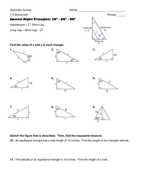 Solving Right Angle Triangles Worksheet Angleworksheets