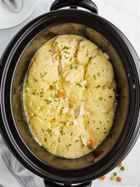 How To Make Easy Crockpot Chicken And Dumplings Amanda S Cookin