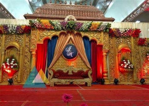 Golden Fiber Wedding Stage For Indoor At Rs Set In Saharanpur