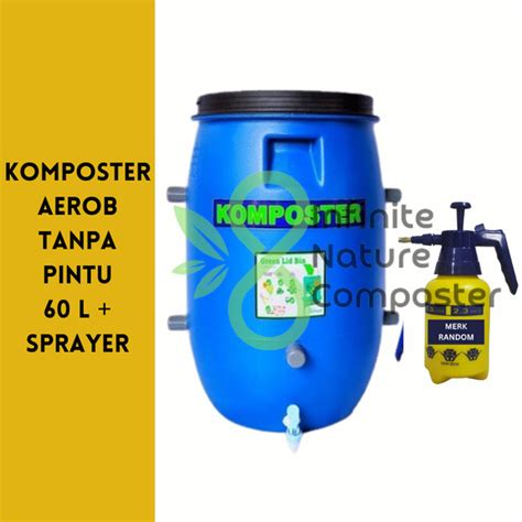 Jual Paket B Tong Komposter AEROB Tanpa Pintu 60 L Sprayer Shopee