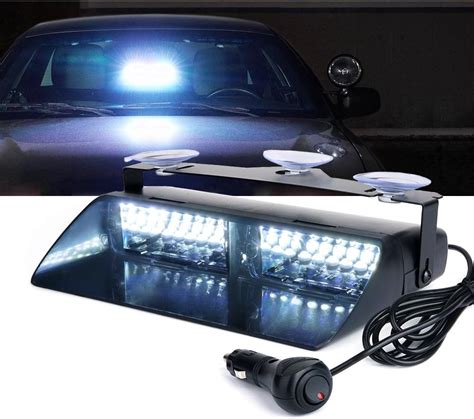 Amazon Xprite 16 LED White Windshield Dash Emergency Strobe Lights