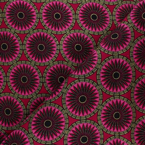 Tissu Wax Africain Paillettes Aworo Rose Ma Petite Mercerie