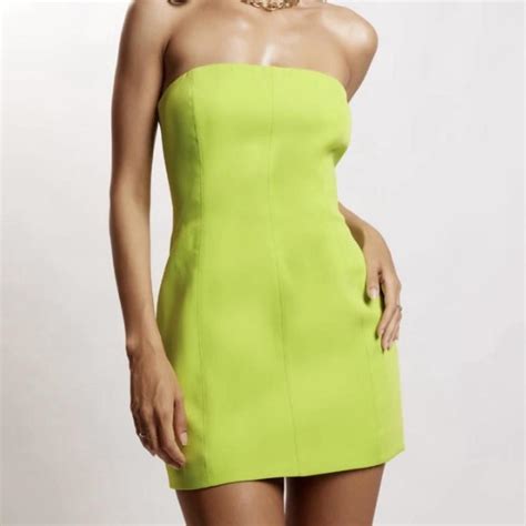 Meshki Bodycon Mini Lime Green Dress Super Cute And Depop