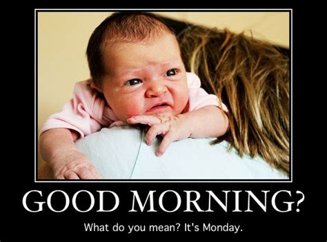 Good Morning What Do You Mean Its Monday Monday Babysdream Quote