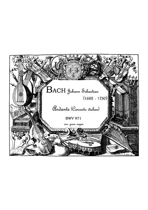 Italienisches Konzert Bwv Bach Johann Sebastian Imslp Free