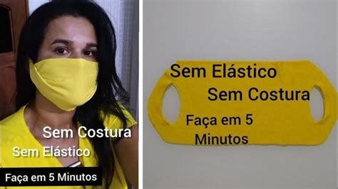 MÁSCARA DE TECIDO SEM COSTURA E SEM ELÁSTICO EM 5 MINUTOS Videos