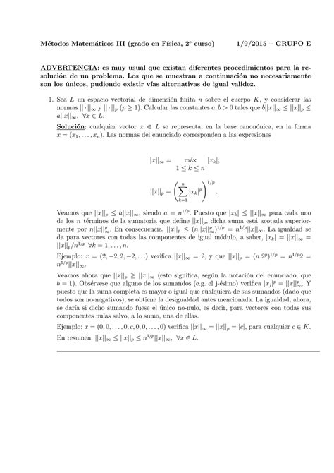 Examen Septiembre Preguntas Y Respuestas M Etodos Matem Aticos Iii