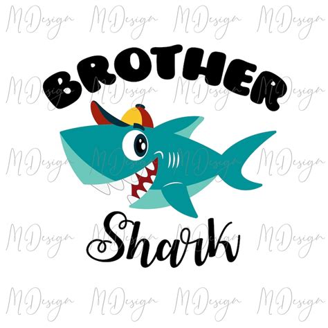 Brother Shark Svg Digital File For Vinyl Cutting Etsy